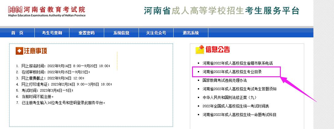 河南省教育考试院成考登陆页面